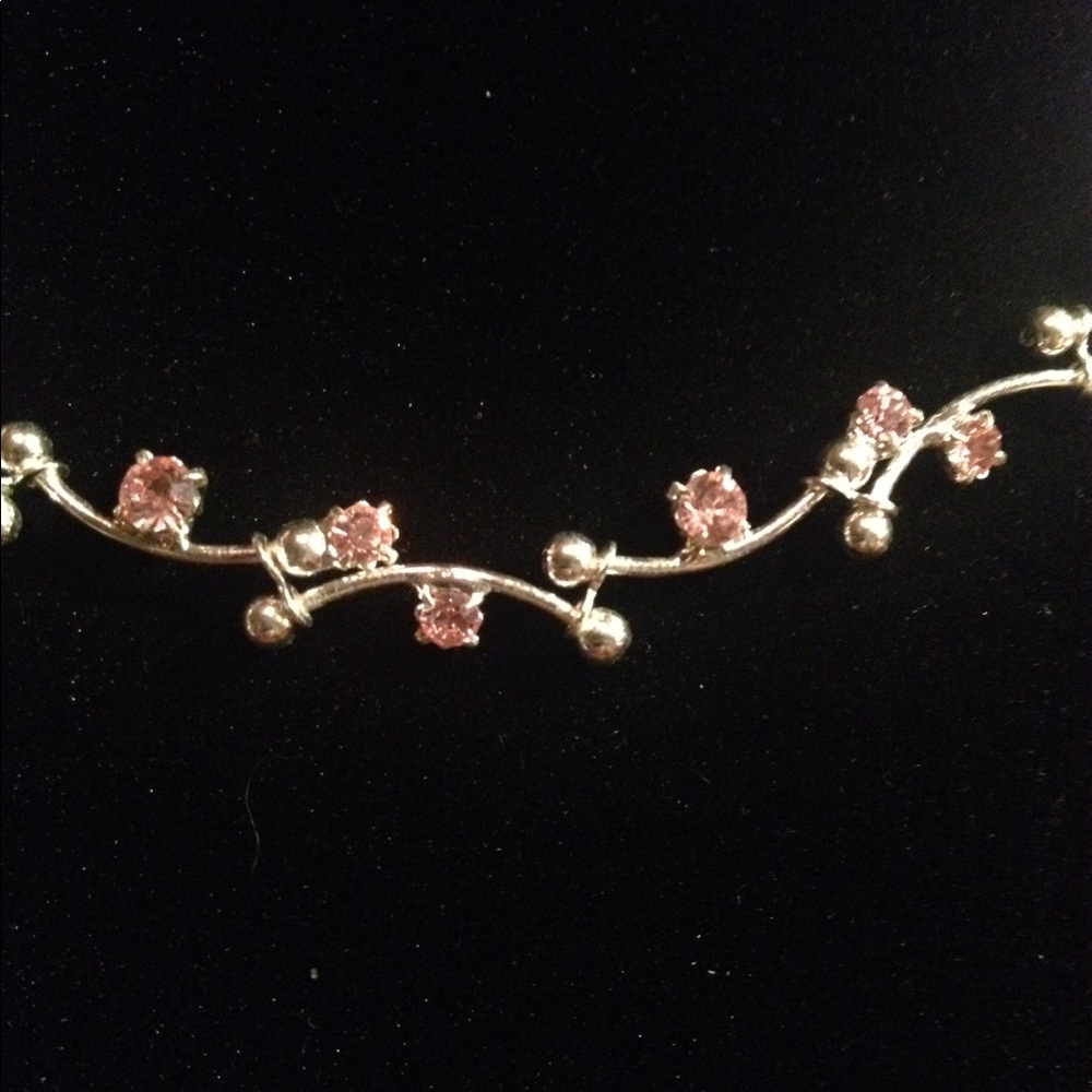 MONET pink ice crystal necklace & earring SET! - Picture 2 of 10